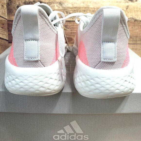 Adidas Women's M Fluidflow 2.0 Running Shoes White Pink Turbo NEW Sz 8.5 - Picture 8 of 11